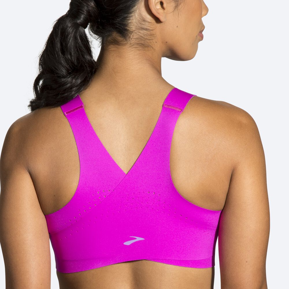 Sujetadores Deportivos Brooks Dare Zip Run Bra Mujer Rosas/Moradas | Ecuador-30749