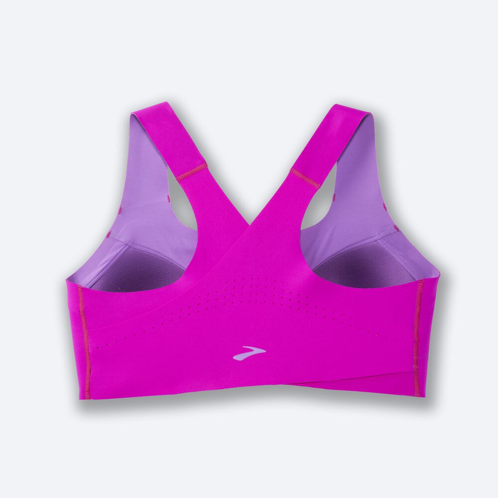 Sujetadores Deportivos Brooks Dare Zip Run Bra Mujer Rosas/Moradas | Ecuador-30749