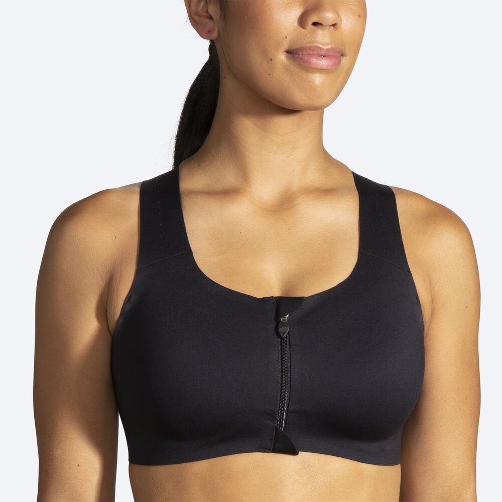 Sujetadores Deportivos Brooks Dare Zip Run Bra 2.0 Mujer Negras | Ecuador-57396