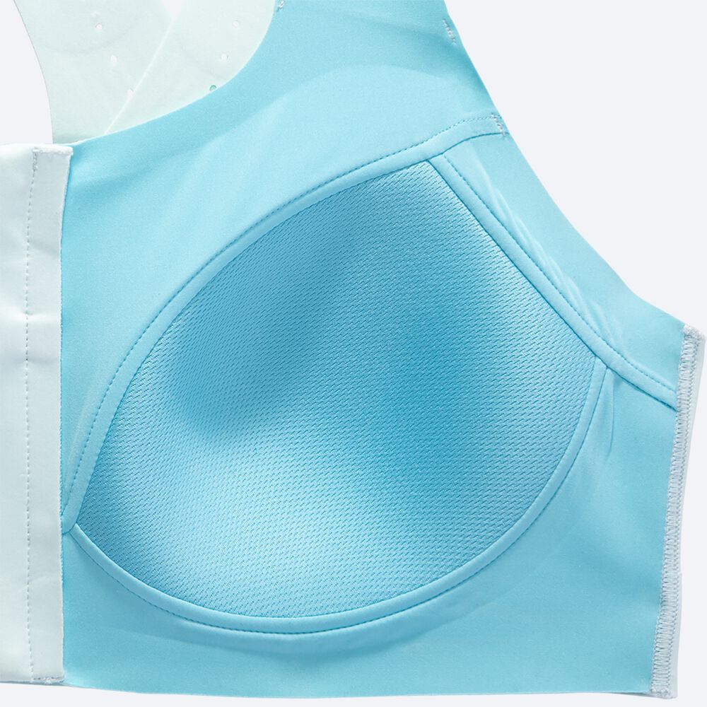 Sujetadores Deportivos Brooks Dare Zip Run Bra 2.0 Mujer Azules/Turquesa | Ecuador-59867