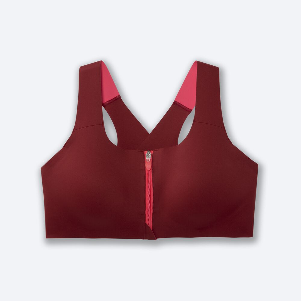 Sujetadores Deportivos Brooks Dare Zip Run Bra Mujer Rojas | Ecuador-64502