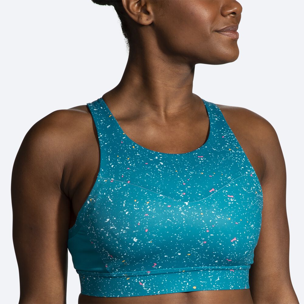 Sujetadores Deportivos Brooks Drive 3 Pocket Run Bra Mujer Verde | Ecuador-39681