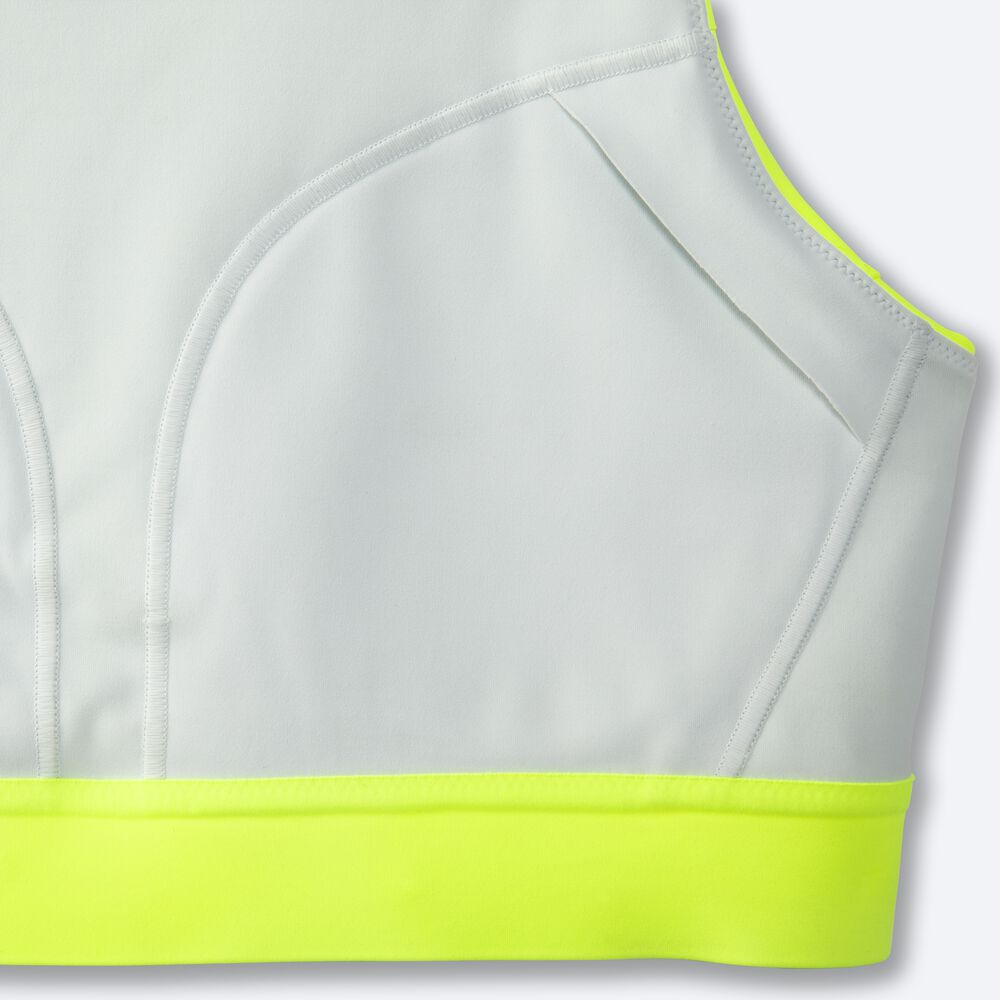 Sujetadores Deportivos Brooks Drive 3 Pocket Run Bra Mujer Amarillo | Ecuador-40938