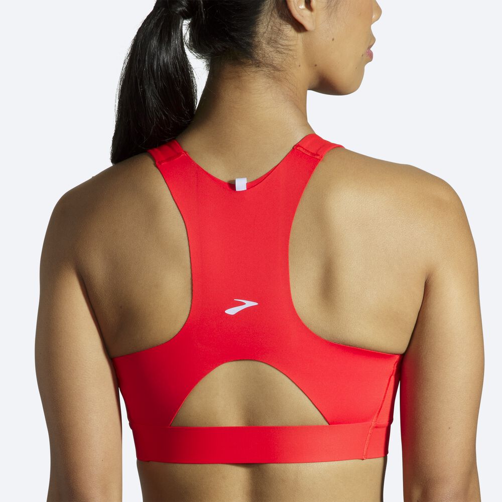 Sujetadores Deportivos Brooks Drive 3 Pocket Run Bra Mujer Rojas | Ecuador-72843