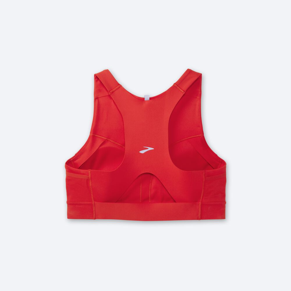 Sujetadores Deportivos Brooks Drive 3 Pocket Run Bra Mujer Rojas | Ecuador-72843