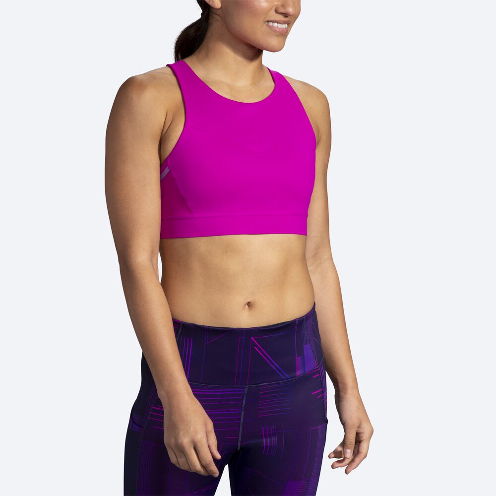 Sujetadores Deportivos Brooks Drive 3 Pocket Run Bra Mujer Rosas | Ecuador-92860