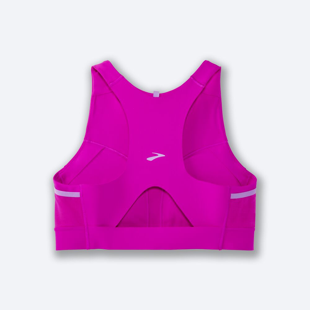 Sujetadores Deportivos Brooks Drive 3 Pocket Run Bra Mujer Rosas | Ecuador-92860