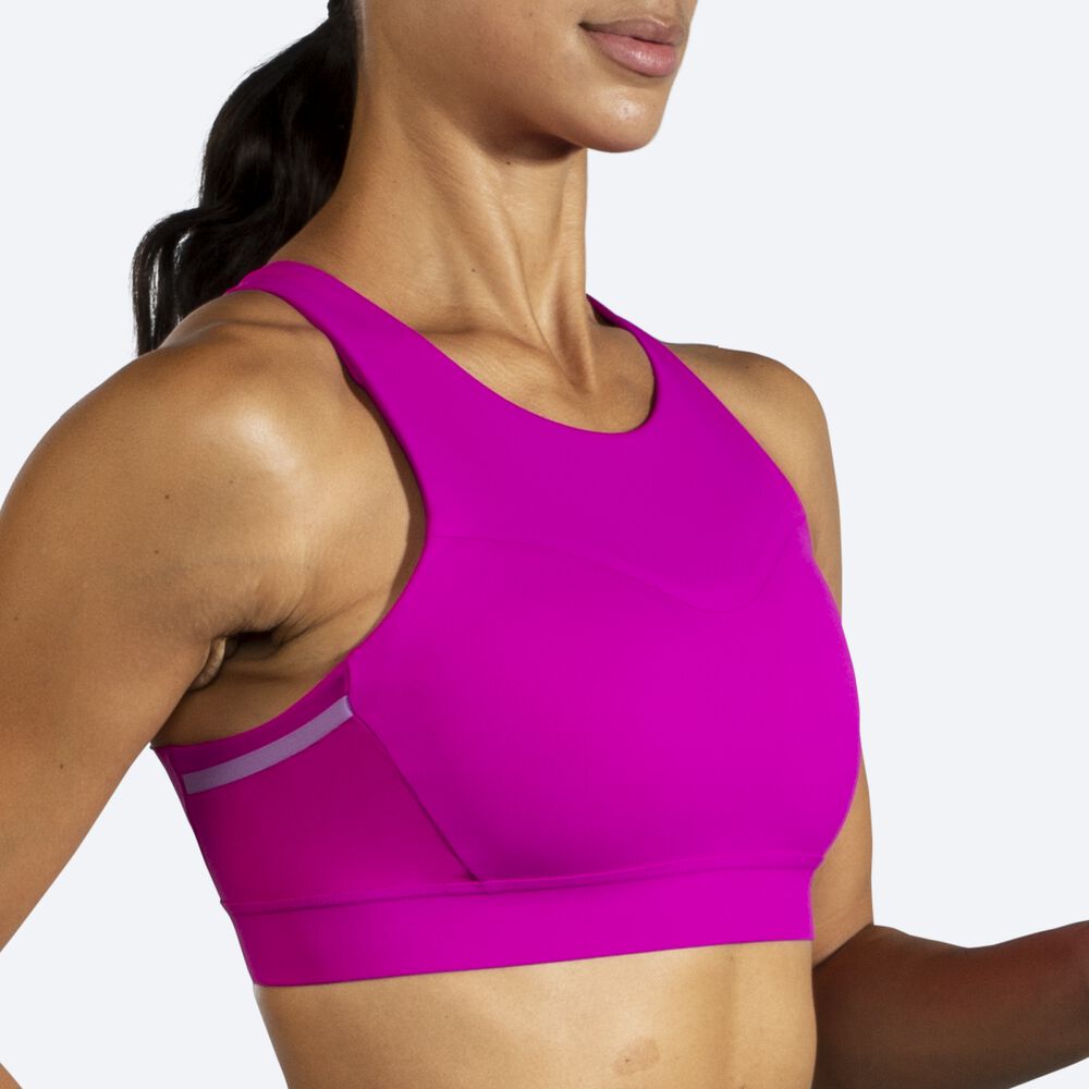 Sujetadores Deportivos Brooks Drive 3 Pocket Run Bra Mujer Rosas | Ecuador-92860