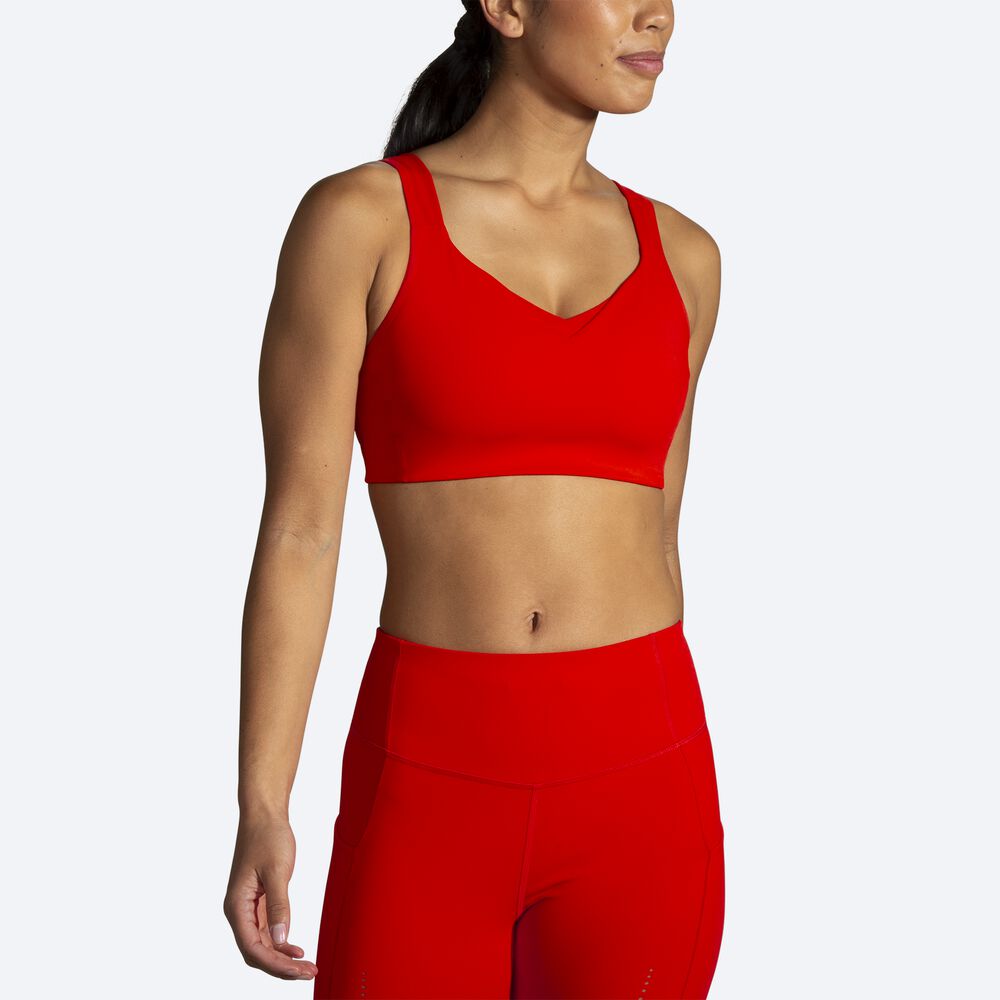 Sujetadores Deportivos Brooks Drive Convertible Run Bra Mujer Rojas | Ecuador-41798