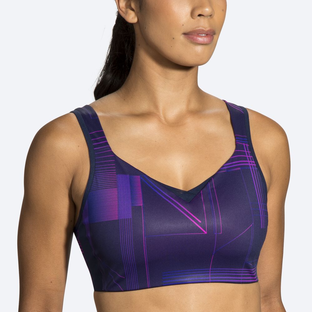 Sujetadores Deportivos Brooks Drive Convertible Run Bra Mujer Azul Marino | Ecuador-63078