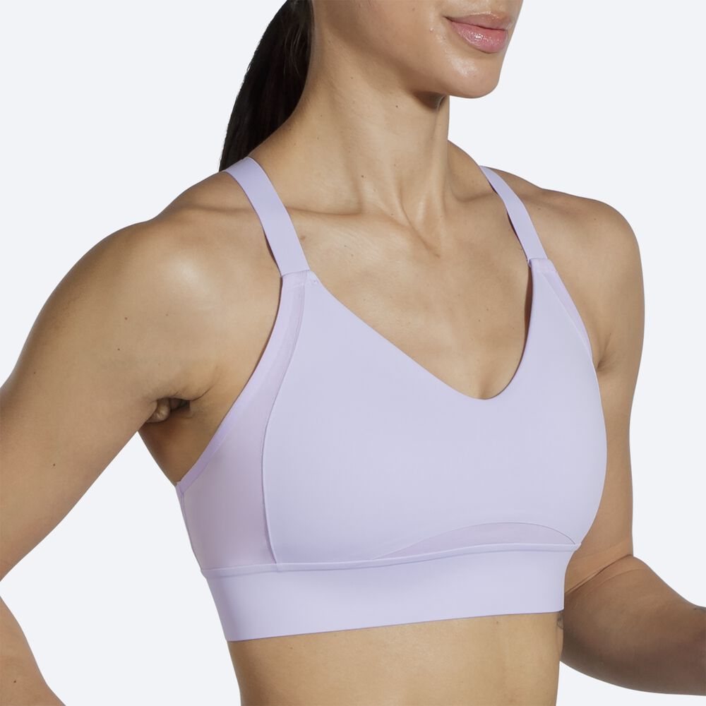 Sujetadores Deportivos Brooks Drive Interlace Run Bra Mujer Moradas Gris | Ecuador-16752