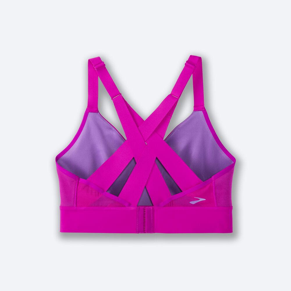 Sujetadores Deportivos Brooks Drive Interlace Run Bra Mujer Rosas/Moradas | Ecuador-25486