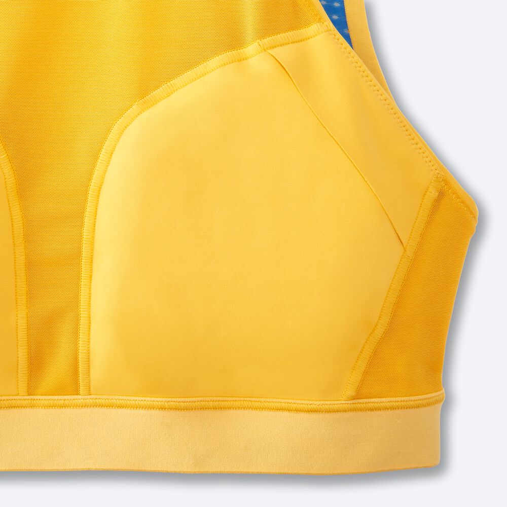 Sujetadores Deportivos Brooks Drive Mesh Run Bra Mujer Amarillo/Azules | Ecuador-10537