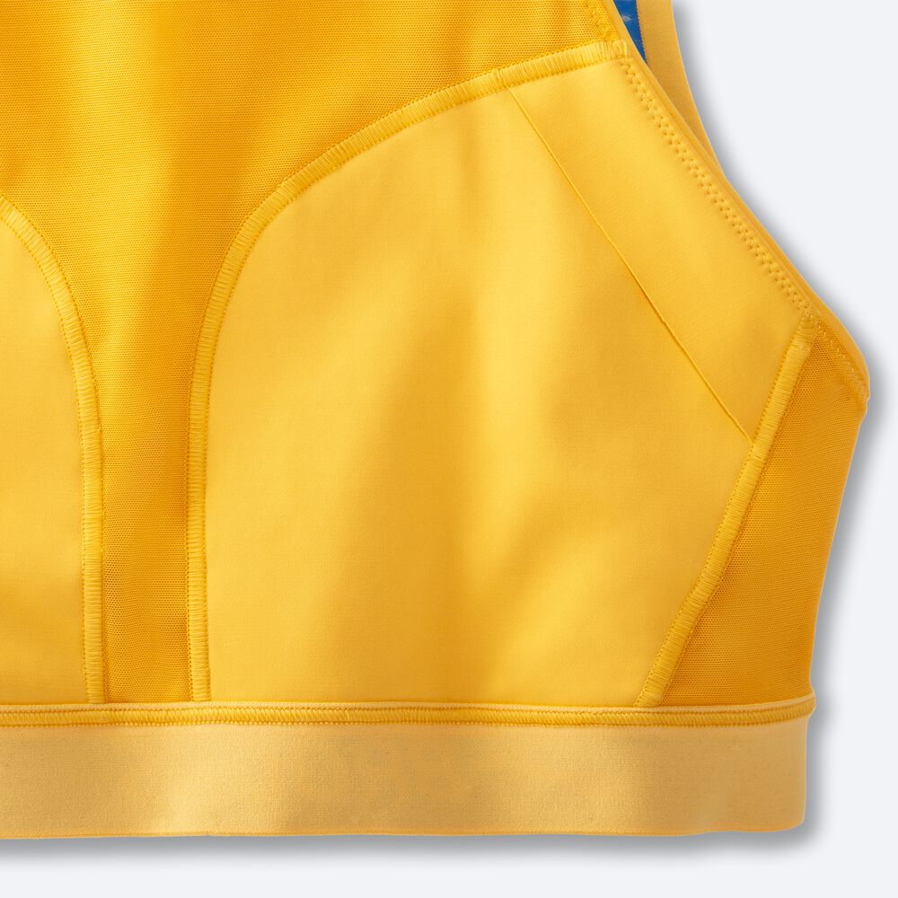 Sujetadores Deportivos Brooks Drive Mesh Run Bra Mujer Amarillo/Azules | Ecuador-10537