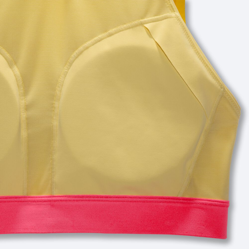 Sujetadores Deportivos Brooks Drive Mesh Run Bra Mujer Marrones/Naranjas | Ecuador-40836