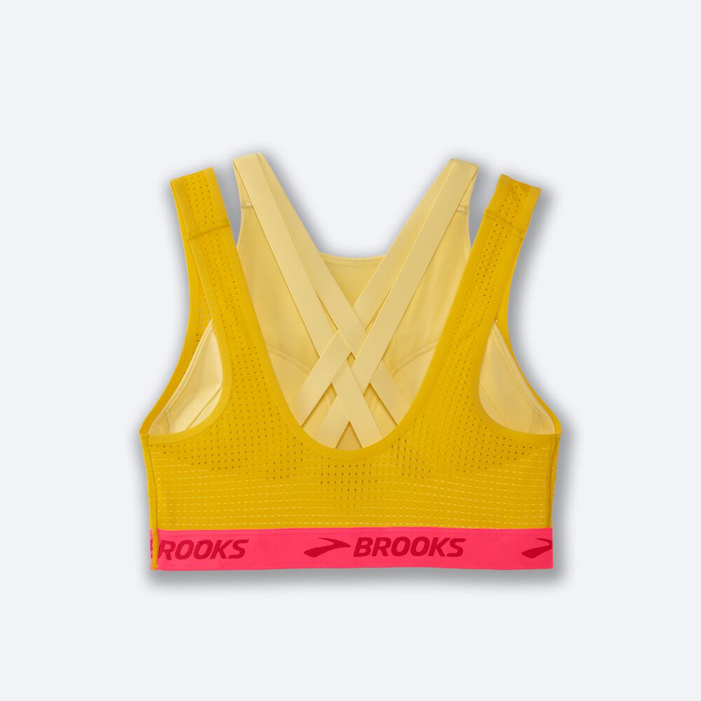 Sujetadores Deportivos Brooks Drive Mesh Run Bra Mujer Marrones/Naranjas | Ecuador-40836