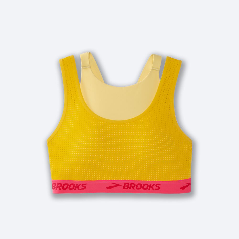 Sujetadores Deportivos Brooks Drive Mesh Run Bra Mujer Marrones/Naranjas | Ecuador-40836