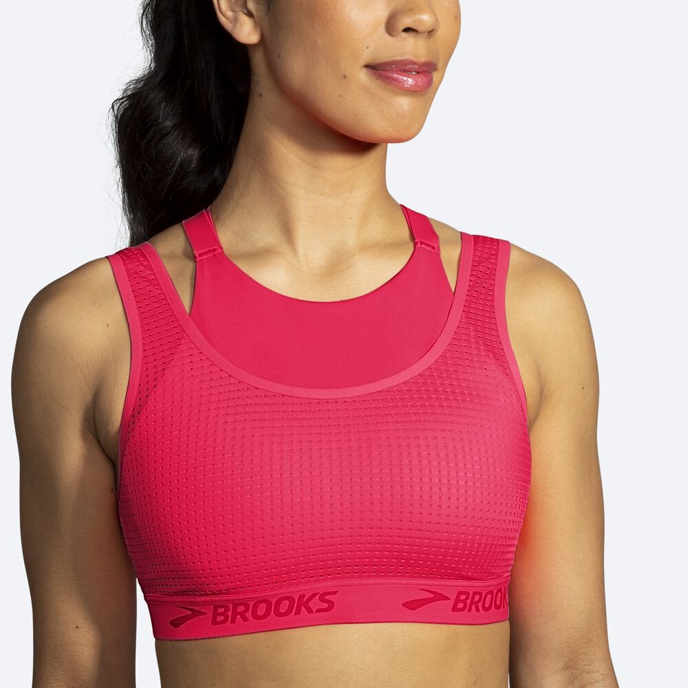 Sujetadores Deportivos Brooks Drive Mesh Run Bra Mujer Rosas | Ecuador-48501