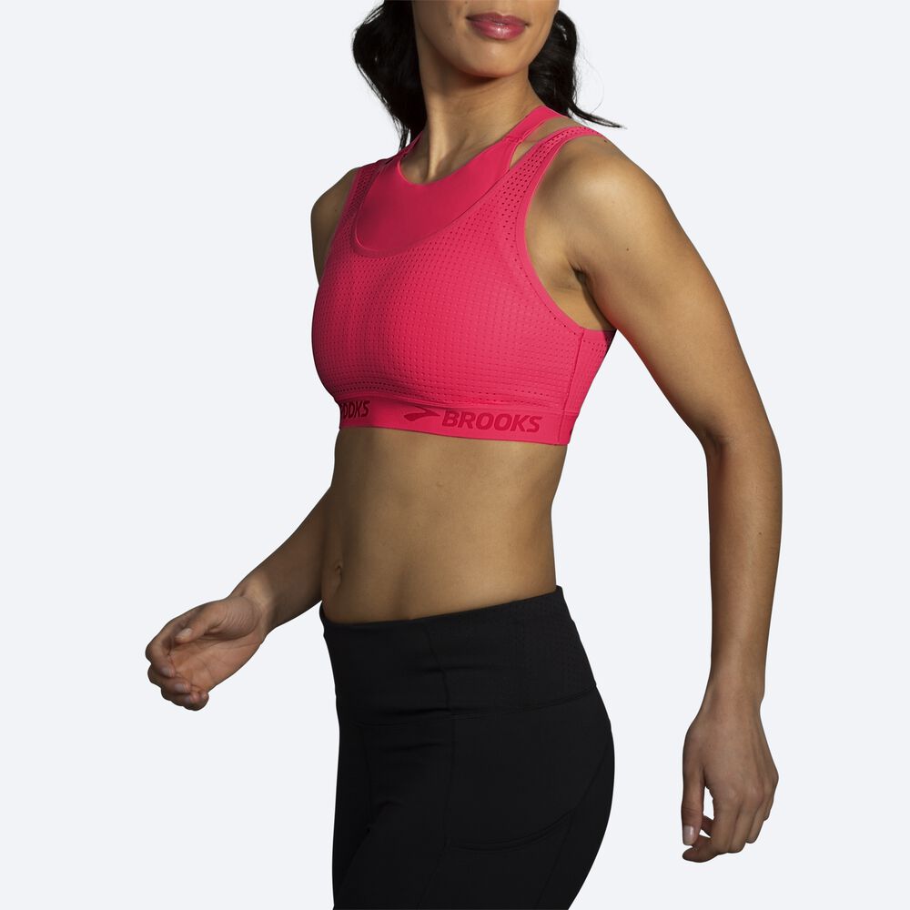 Sujetadores Deportivos Brooks Drive Mesh Run Bra Mujer Rosas | Ecuador-48501