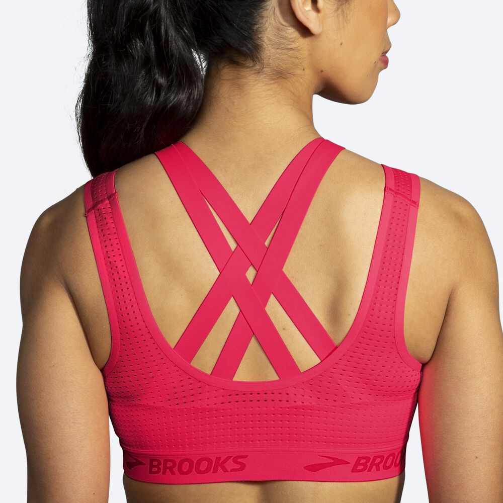 Sujetadores Deportivos Brooks Drive Mesh Run Bra Mujer Rosas | Ecuador-48501