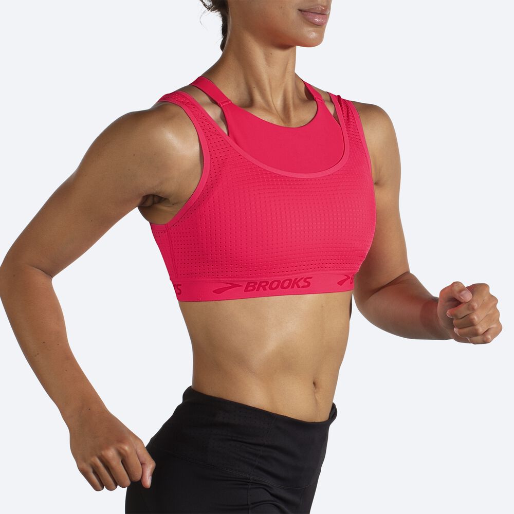 Sujetadores Deportivos Brooks Drive Mesh Run Bra Mujer Rosas | Ecuador-48501