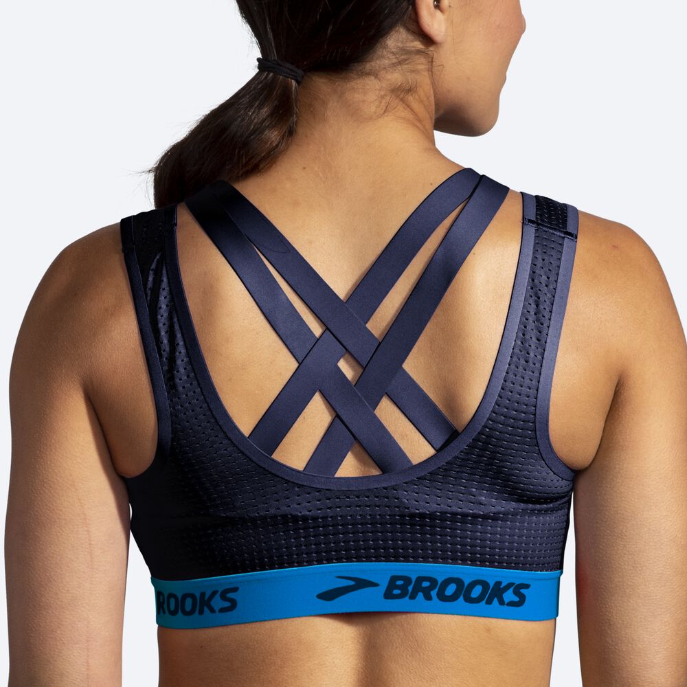 Sujetadores Deportivos Brooks Drive Mesh Run Bra Mujer Azul Marino/Azules | Ecuador-84930