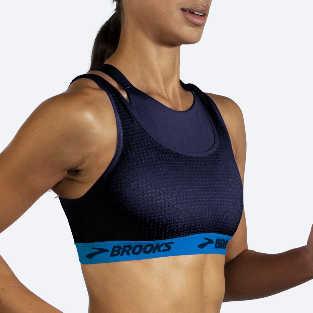 Sujetadores Deportivos Brooks Drive Mesh Run Bra Mujer Azul Marino/Azules | Ecuador-84930