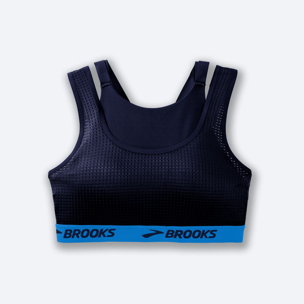 Sujetadores Deportivos Brooks Drive Mesh Run Bra Mujer Azul Marino/Azules | Ecuador-84930