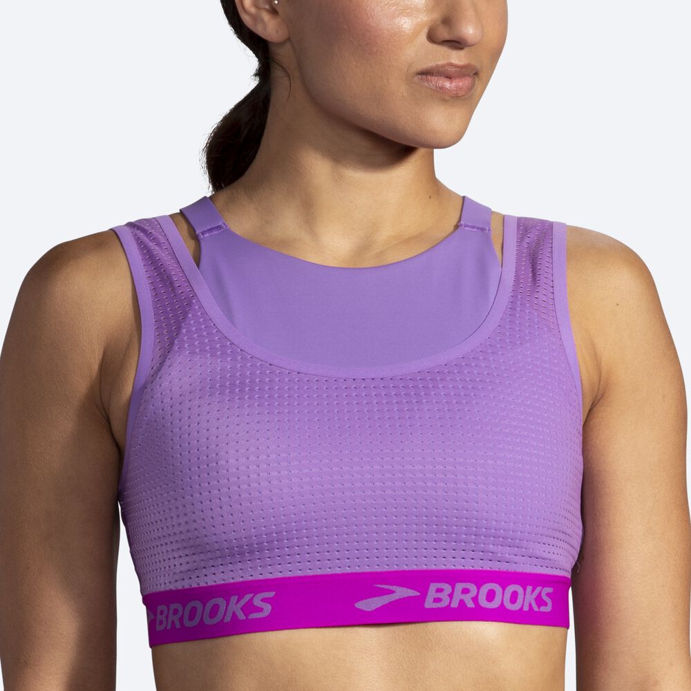 Sujetadores Deportivos Brooks Drive Mesh Run Bra Mujer Moradas | Ecuador-90683