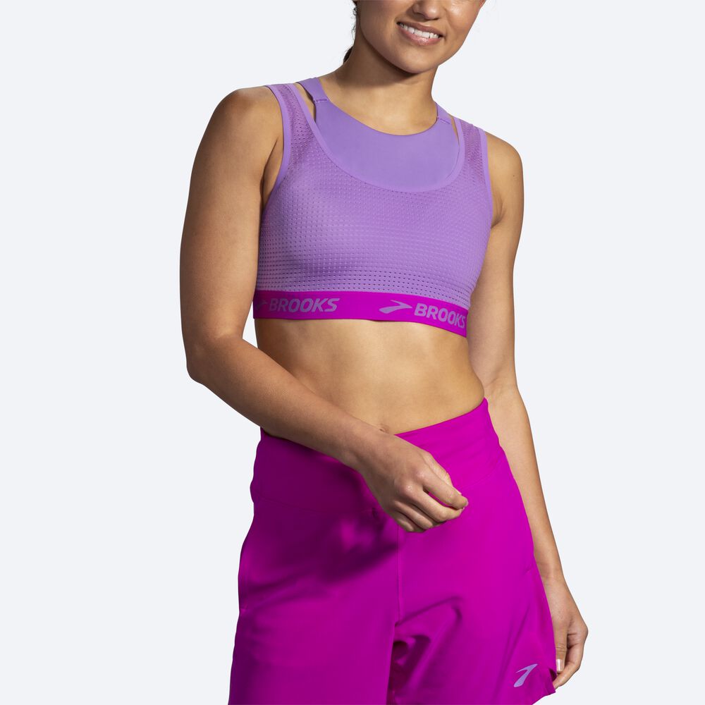 Sujetadores Deportivos Brooks Drive Mesh Run Bra Mujer Moradas | Ecuador-90683