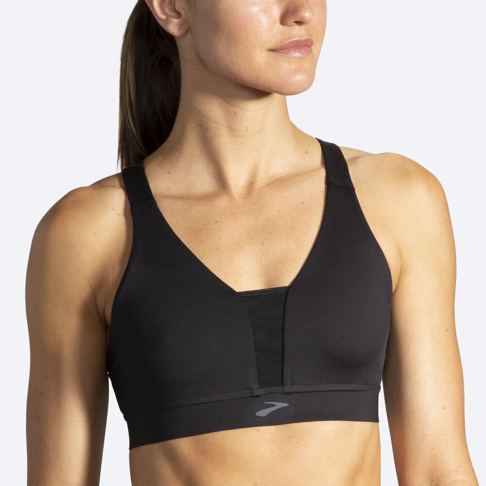 Sujetadores Deportivos Brooks Drive Plunge Run Bra Mujer Negras | Ecuador-28941