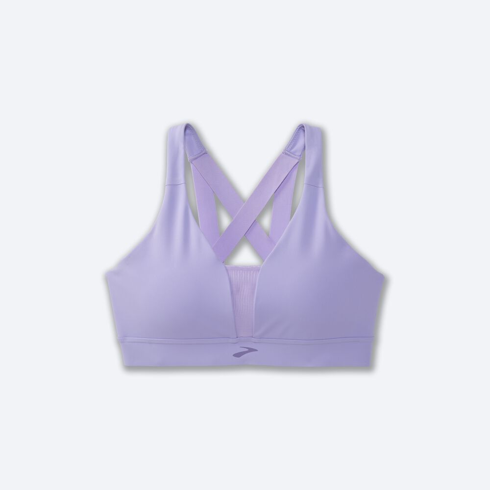 Sujetadores Deportivos Brooks Drive Plunge Run Bra Mujer Moradas Gris | Ecuador-65934