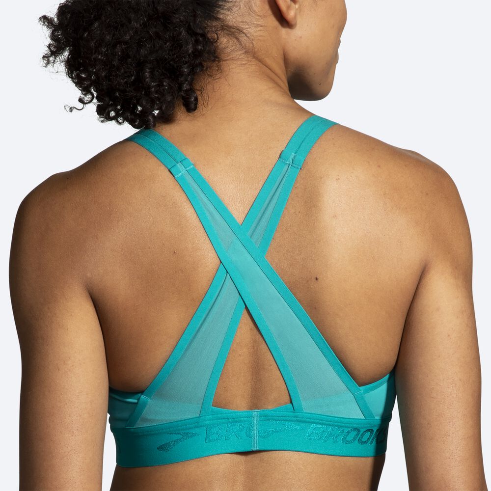 Sujetadores Deportivos Brooks Drive Plunge Run Bra 2.0 Mujer Verde | Ecuador-73480