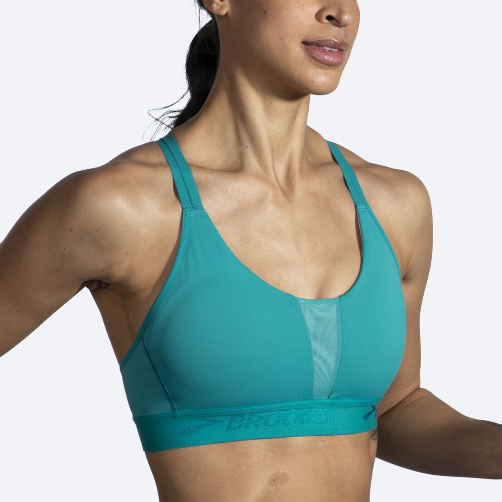 Sujetadores Deportivos Brooks Drive Plunge Run Bra 2.0 Mujer Verde | Ecuador-73480