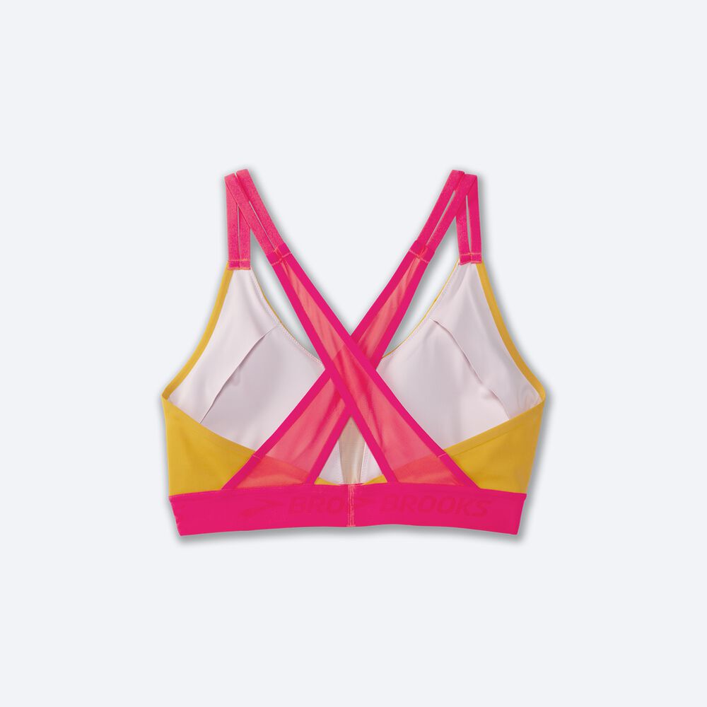 Sujetadores Deportivos Brooks Drive Plunge Run Bra 2.0 Mujer Naranjas/Rosas | Ecuador-91047