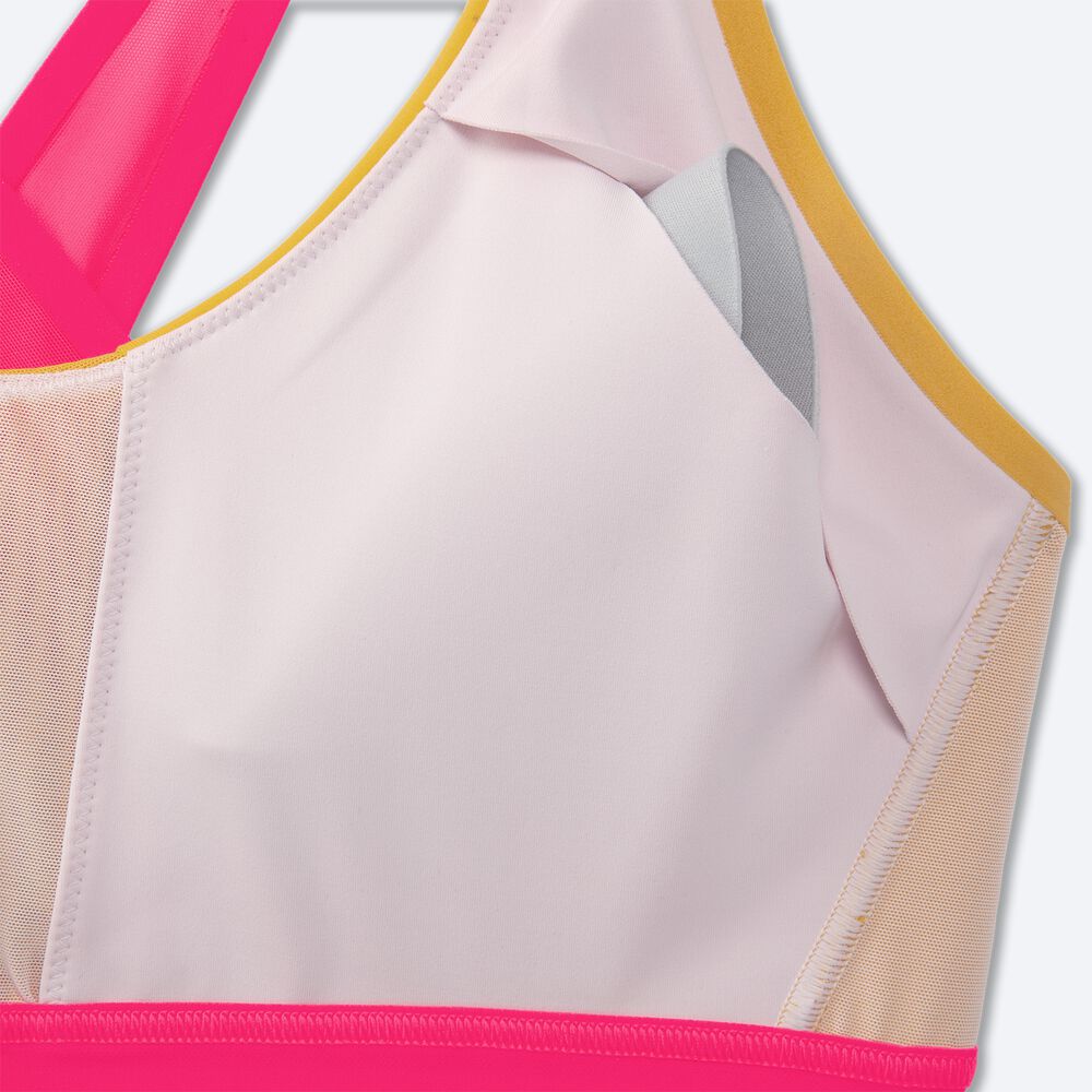 Sujetadores Deportivos Brooks Drive Plunge Run Bra 2.0 Mujer Naranjas/Rosas | Ecuador-91047