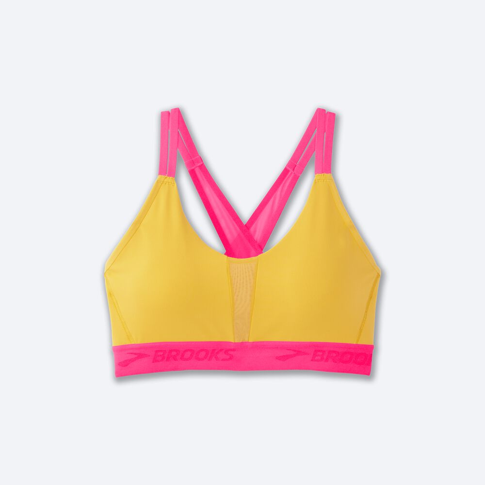 Sujetadores Deportivos Brooks Drive Plunge Run Bra 2.0 Mujer Naranjas/Rosas | Ecuador-91047