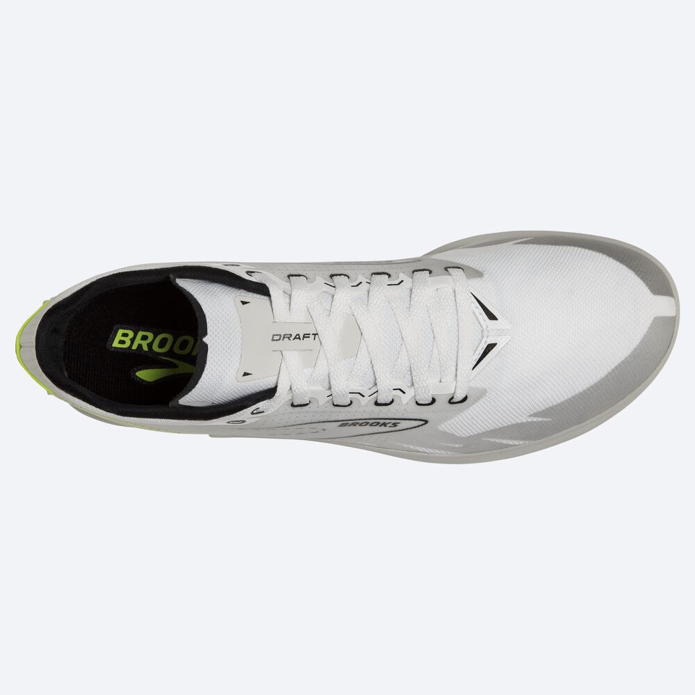 Zapatillas Carreras Brooks Draft XC Spikeless Hombre Blancas/Negras | Ecuador-87490