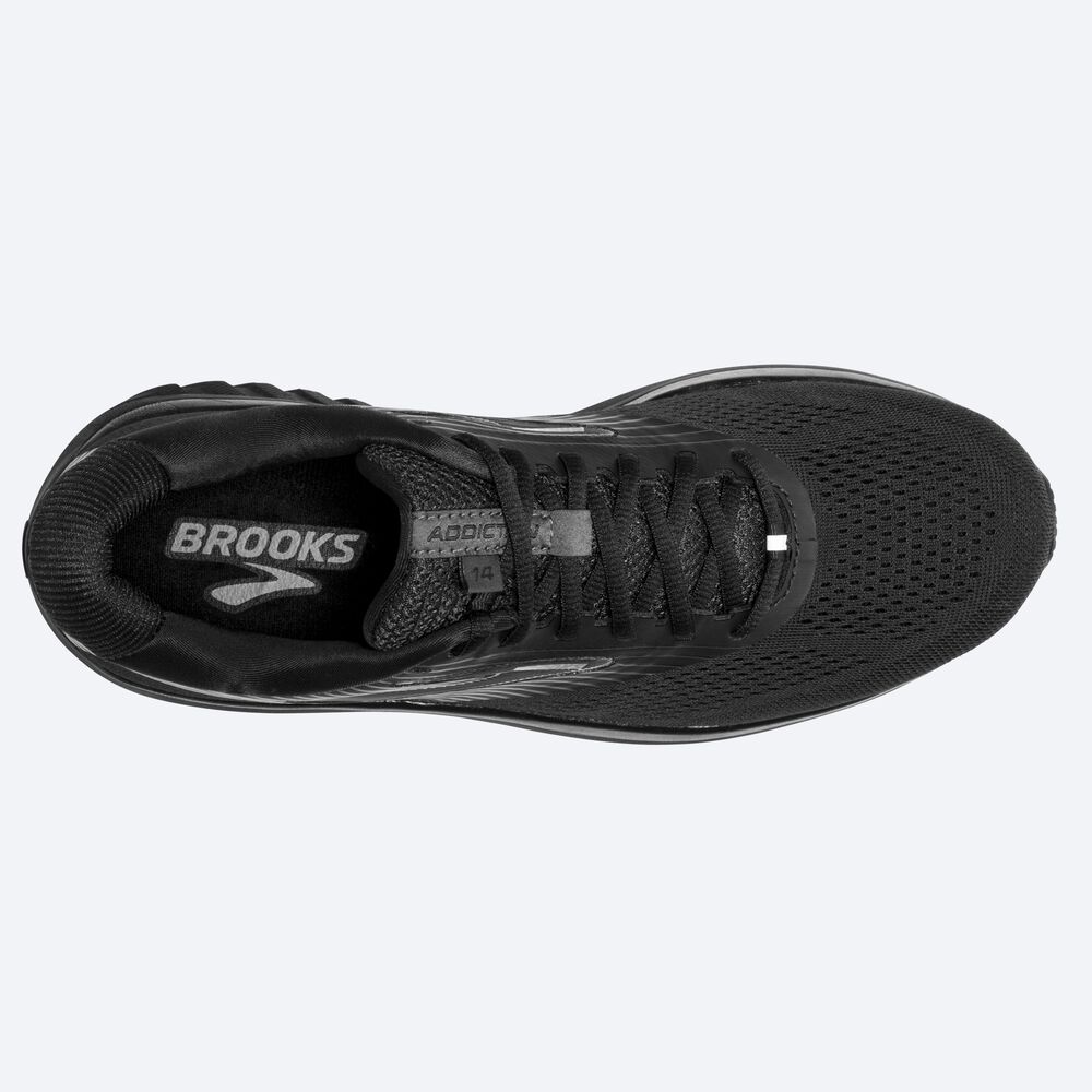 Zapatillas Running Brooks Addiction 14 Hombre Negras/Gris/Negras | Ecuador-38541