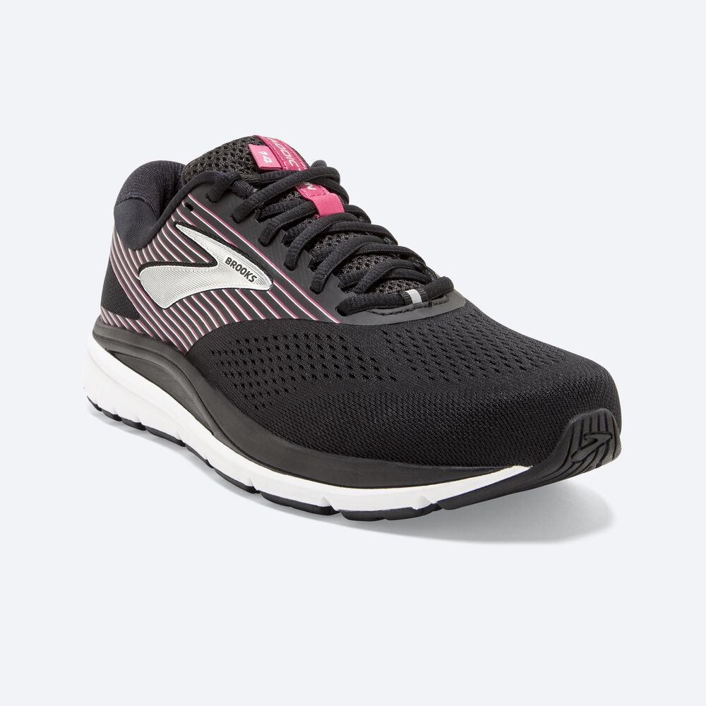 Zapatillas Running Brooks Addiction 14 Mujer Negras/Rosas/Plateadas | Ecuador-86021