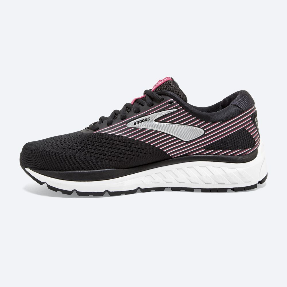 Zapatillas Running Brooks Addiction 14 Mujer Negras/Rosas/Plateadas | Ecuador-86021