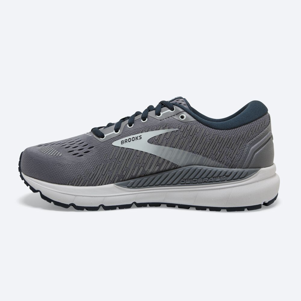 Zapatillas Running Brooks Addiction GTS 15 Mujer Gris/Azul Marino/Turquesa Claro | Ecuador-84532