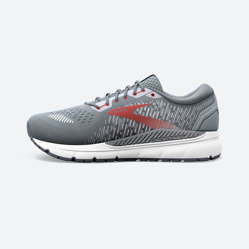 Zapatillas Running Brooks Addiction GTS 15 Hombre Gris/Rojas | Ecuador-90417