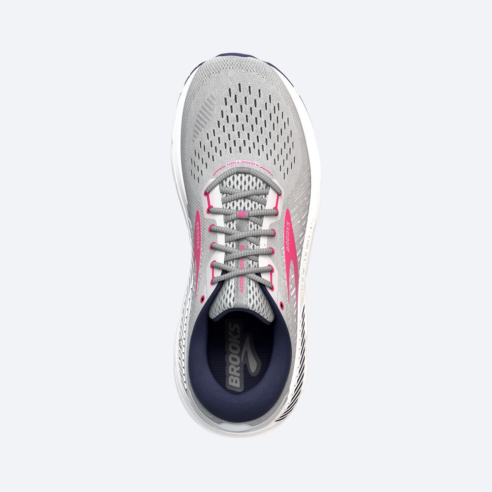 Zapatillas Running Brooks Addiction GTS 15 Mujer Gris/Azul Marino/Rosas | Ecuador-92704