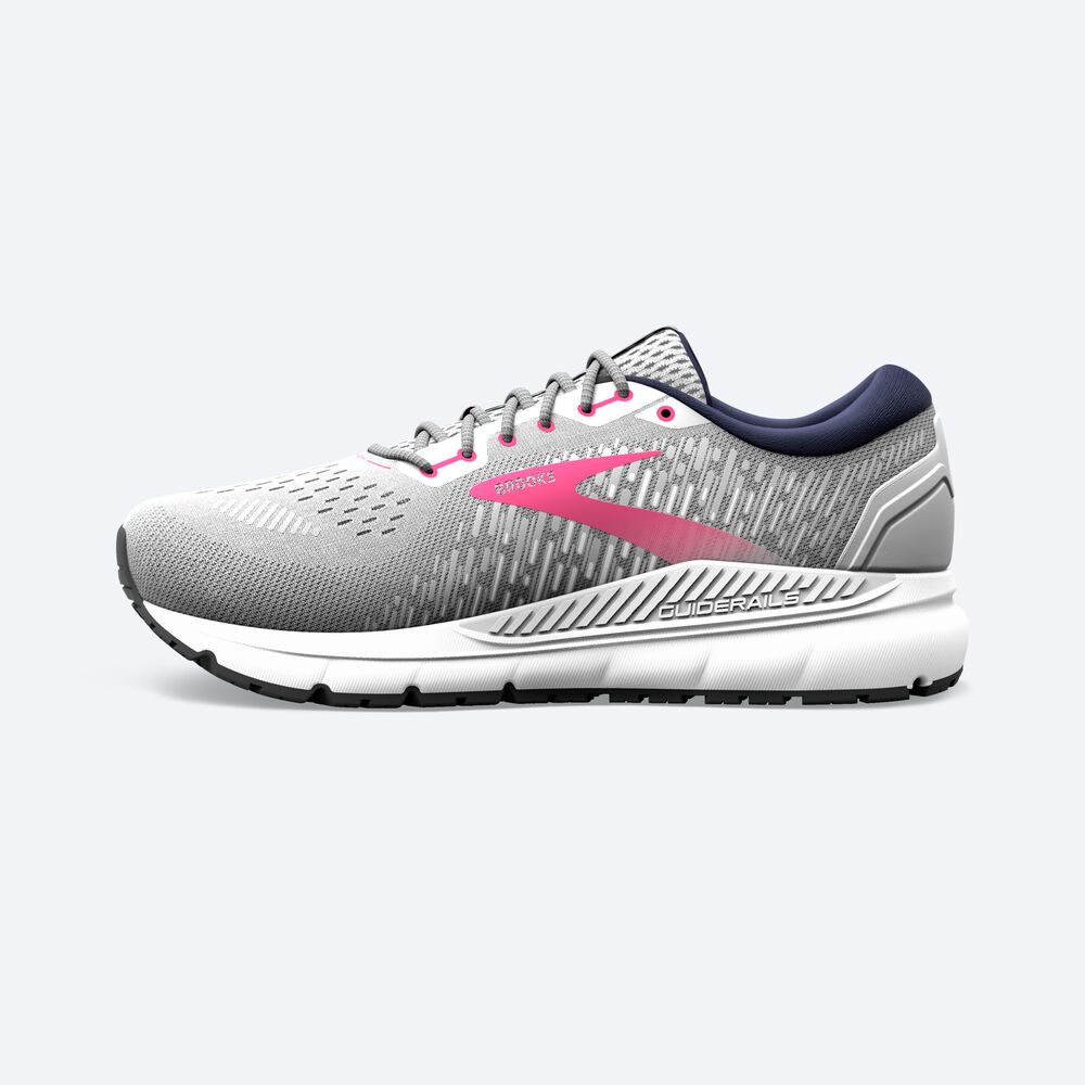 Zapatillas Running Brooks Addiction GTS 15 Mujer Gris/Azul Marino/Rosas | Ecuador-92704