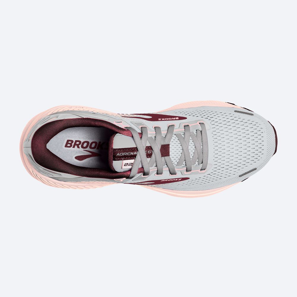 Zapatillas Running Brooks Adrenaline GTS 22 Mujer Gris/Rosas/Marrones | Ecuador-02743