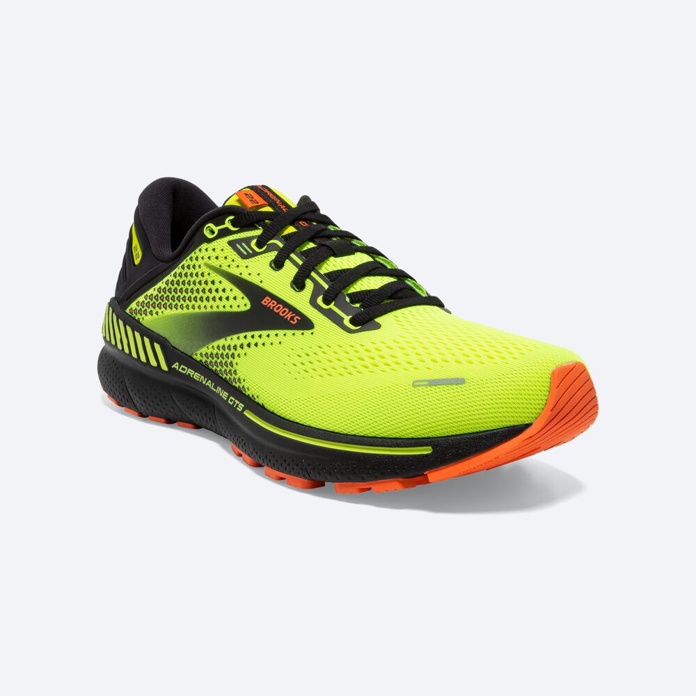 Zapatillas Running Brooks Adrenaline GTS 22 Hombre Amarillo/Negras | Ecuador-04721