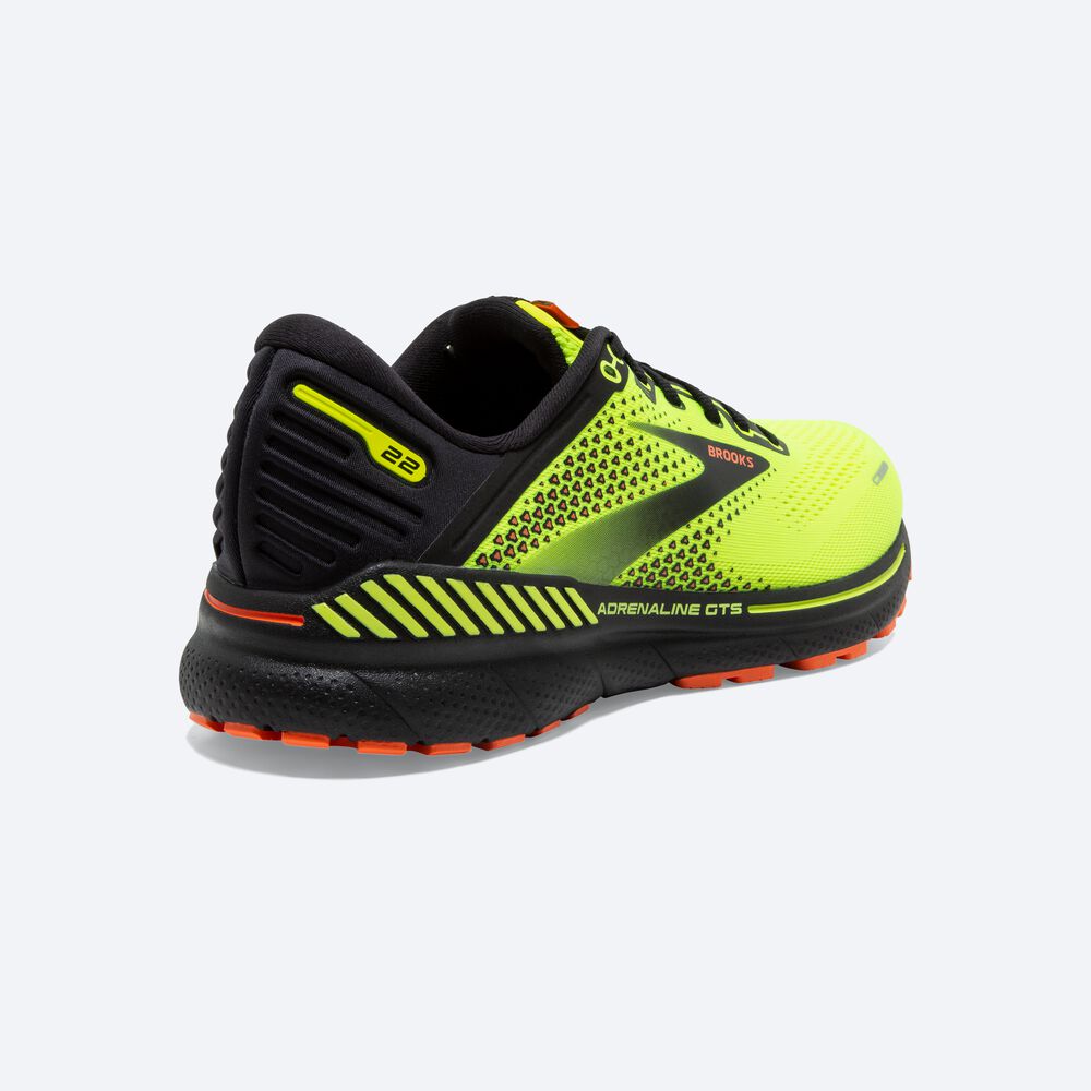 Zapatillas Running Brooks Adrenaline GTS 22 Hombre Amarillo/Negras | Ecuador-04721