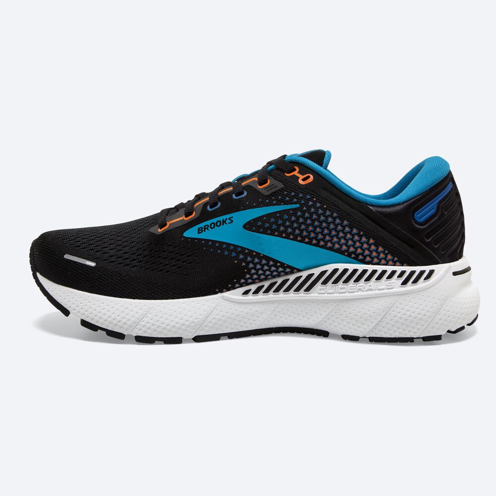 Zapatillas Running Brooks Adrenaline GTS 22 Hombre Negras/Azules/Naranjas | Ecuador-05937