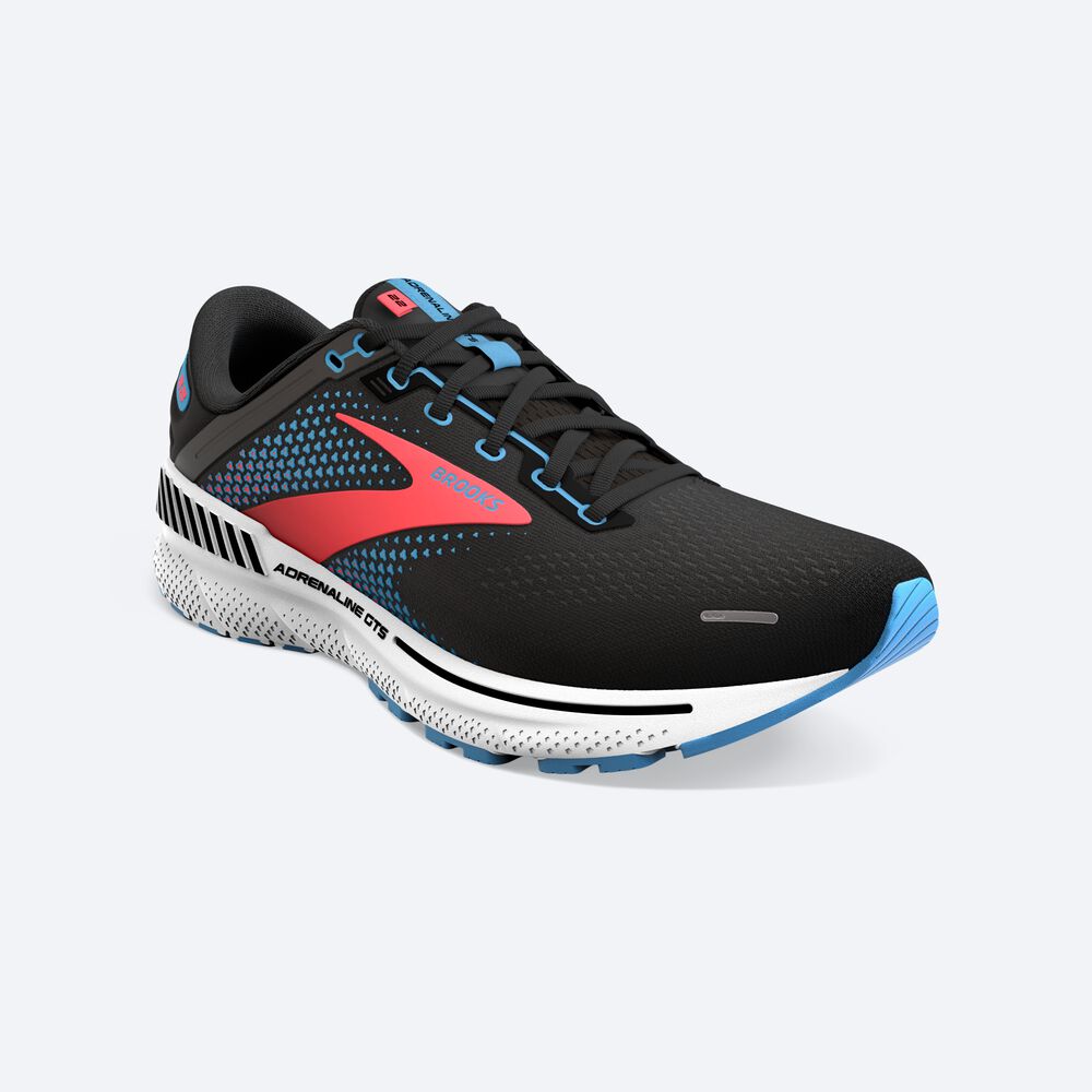 Zapatillas Running Brooks Adrenaline GTS 22 Mujer Negras/Azules/Coral | Ecuador-07168